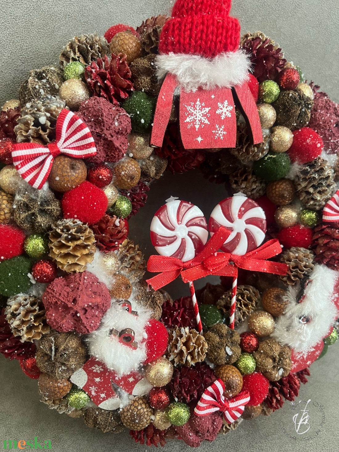 Ajtódísz - karácsony - karácsonyi lakásdekoráció - karácsonyi ajtódíszek - Meska.hu