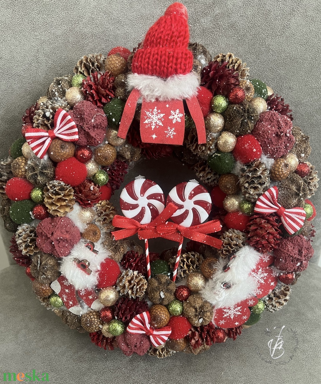 Ajtódísz - karácsony - karácsonyi lakásdekoráció - karácsonyi ajtódíszek - Meska.hu