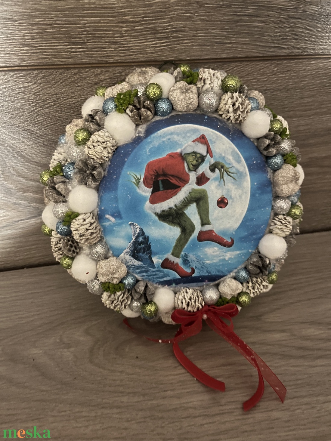 Grincs ajtódísz - karácsony - karácsonyi lakásdekoráció - karácsonyi ajtódíszek - Meska.hu