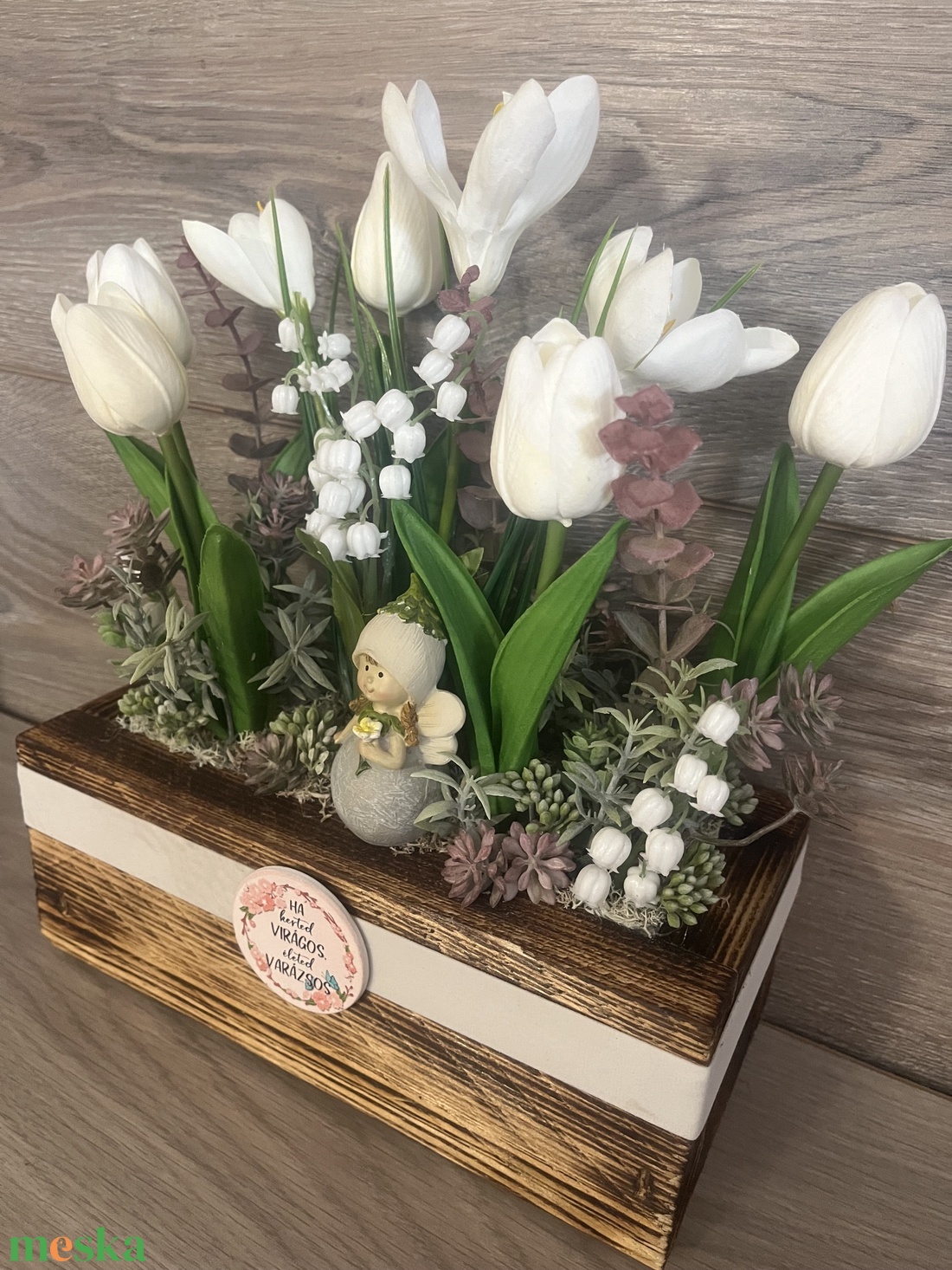 Tavaszi asztaldísz - ünnepi díszek, dekorációk - húsvéti díszek és dekorációk - húsvéti asztaldíszek - Meska.hu