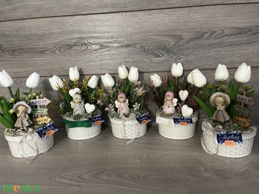 Asztali dekorok tulipánnal  - otthon & életmód - dekoráció - asztal és polc dekoráció - asztaldísz - Meska.hu