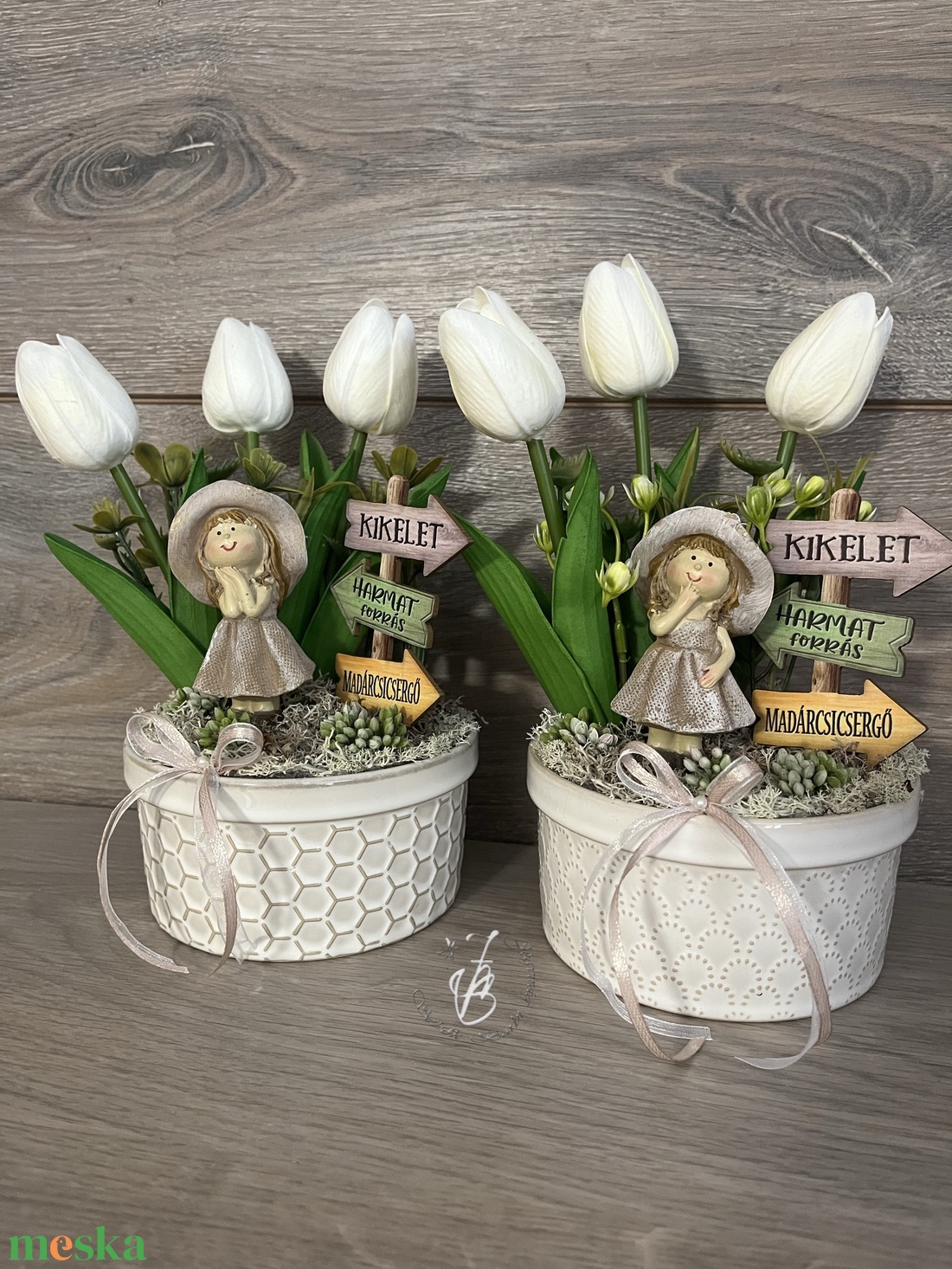 Asztali dekorok tulipánnal  - otthon & életmód - dekoráció - asztal és polc dekoráció - asztaldísz - Meska.hu