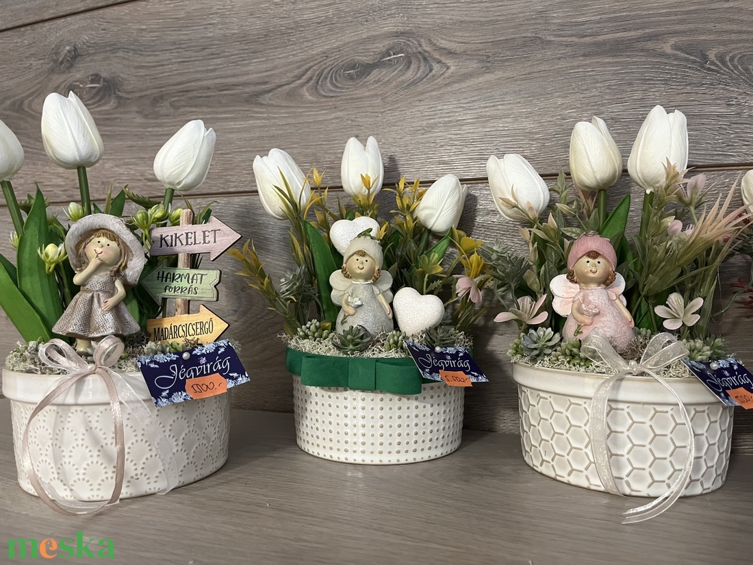Asztali dekorok tulipánnal  - otthon & életmód - dekoráció - asztal és polc dekoráció - asztaldísz - Meska.hu