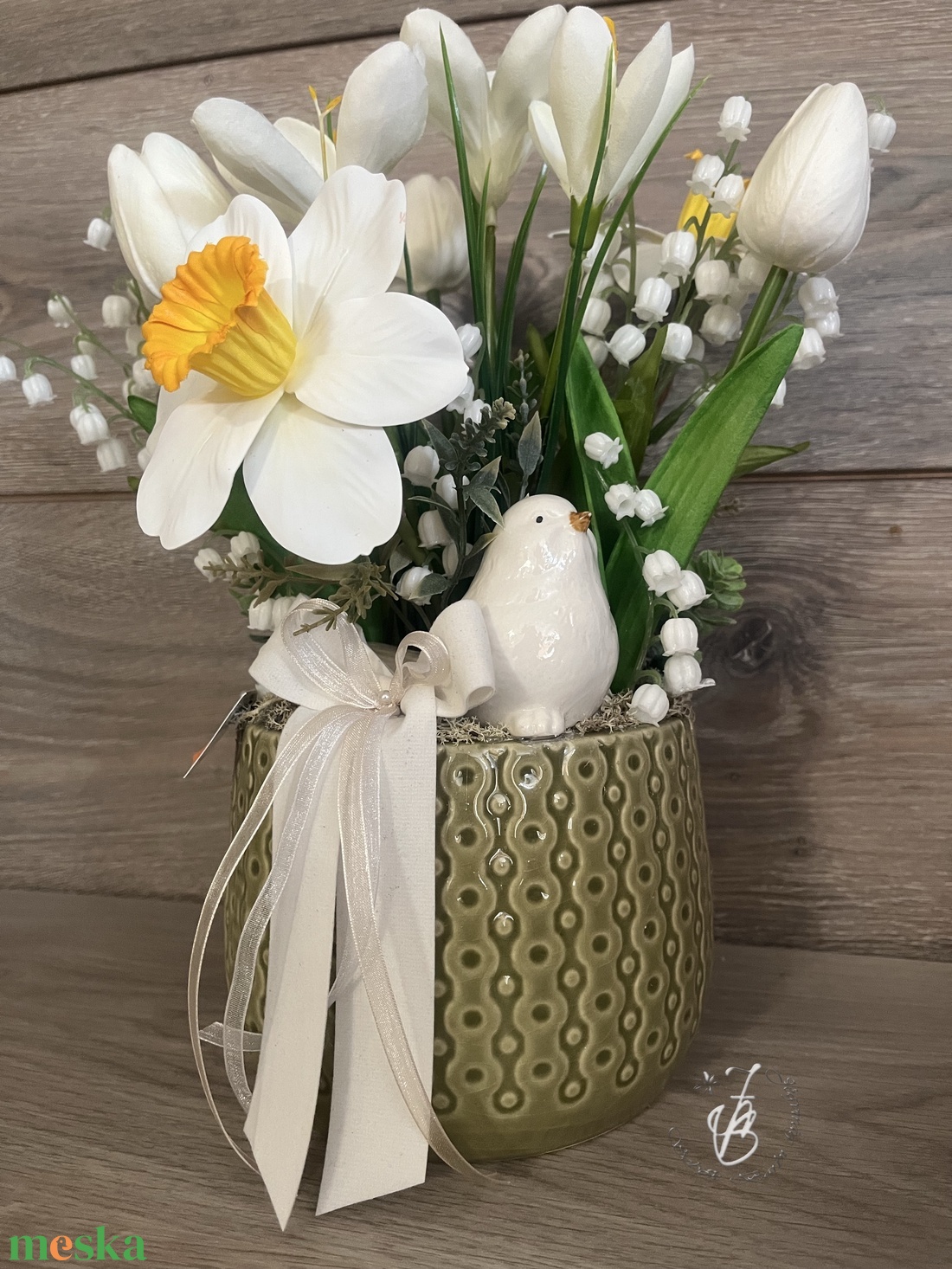 Tavaszi asztaldísz - ünnepi díszek, dekorációk - húsvéti díszek és dekorációk - húsvéti asztaldíszek - Meska.hu