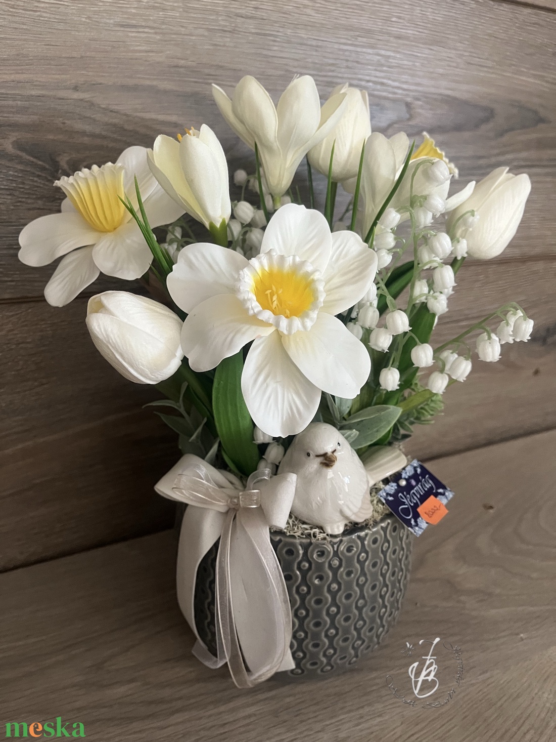 Tavaszi asztaldísz - ünnepi díszek, dekorációk - húsvéti díszek és dekorációk - húsvéti asztaldíszek - Meska.hu