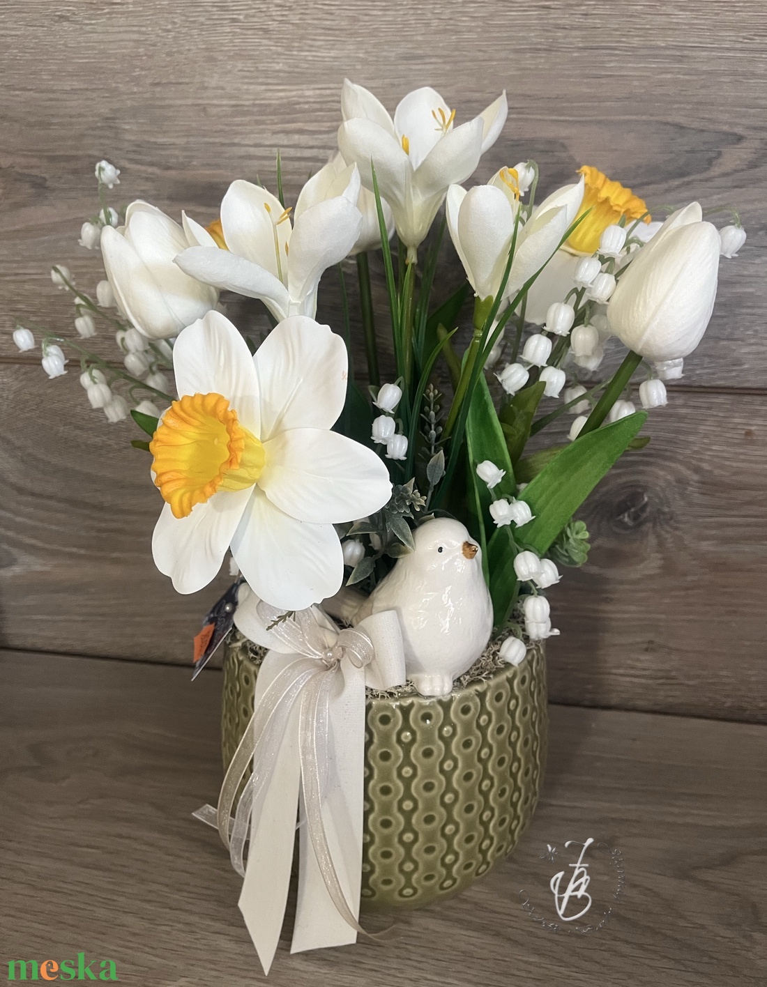 Tavaszi asztaldísz - ünnepi díszek, dekorációk - húsvéti díszek és dekorációk - húsvéti asztaldíszek - Meska.hu