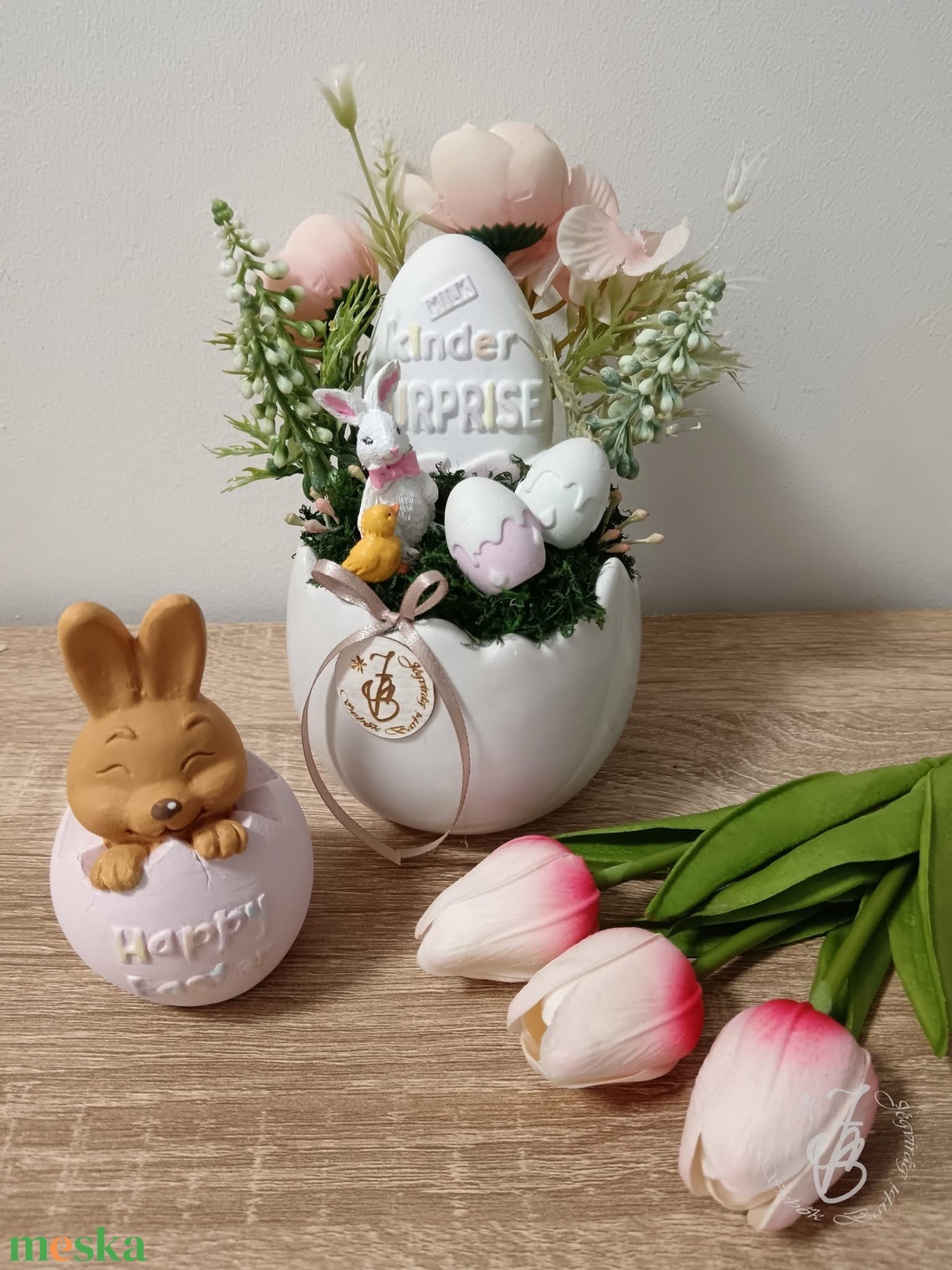 Tojásos mini húsvéti dekor - ünnepi díszek, dekorációk - húsvéti díszek és dekorációk - húsvéti asztaldíszek - Meska.hu