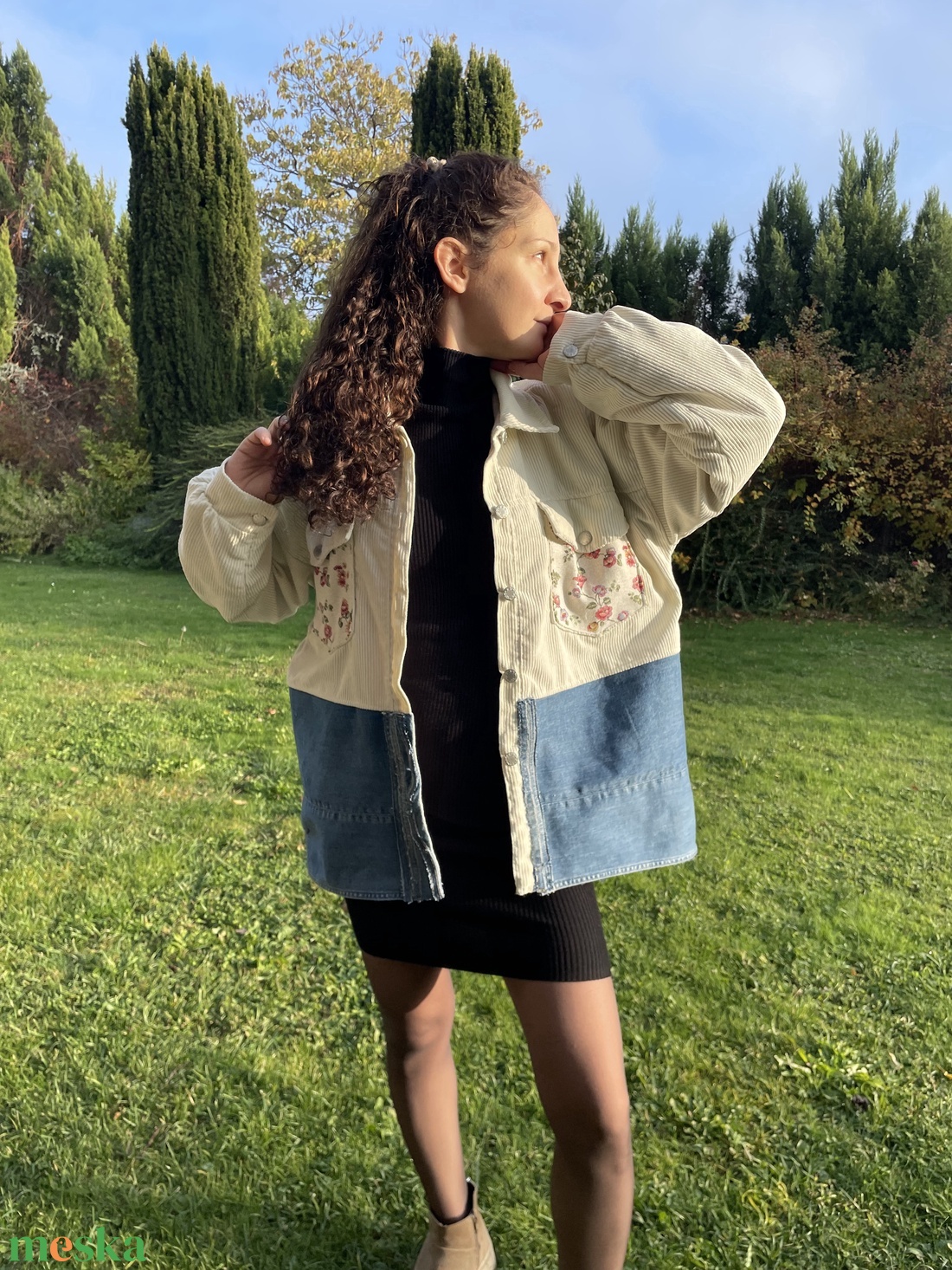 Újrahasznosított Oversize kabát - ruha & divat - női ruha - kabát - Meska.hu