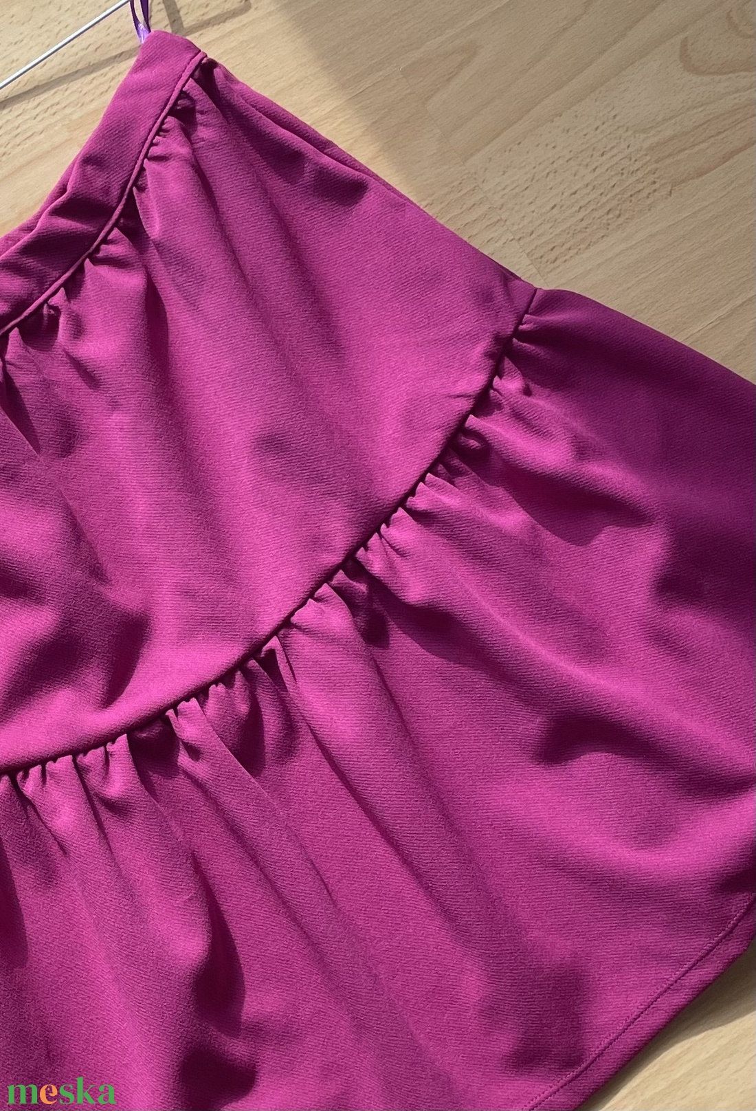 Magenta lépcsőzetes szoknya - ruha & divat - női ruha - szoknya - Meska.hu