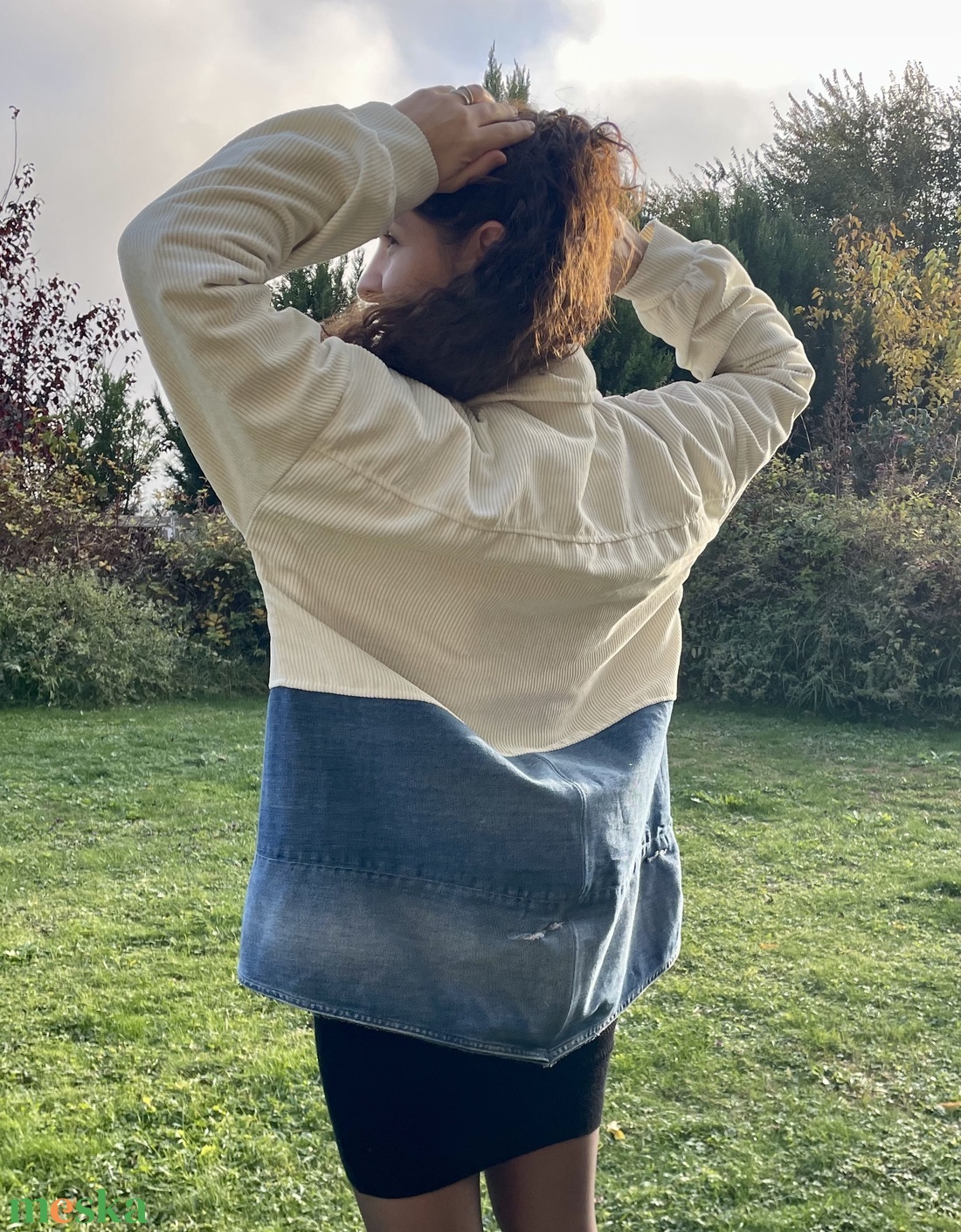 Upcycling őszi kabát - ruha & divat - női ruha - kabát - Meska.hu