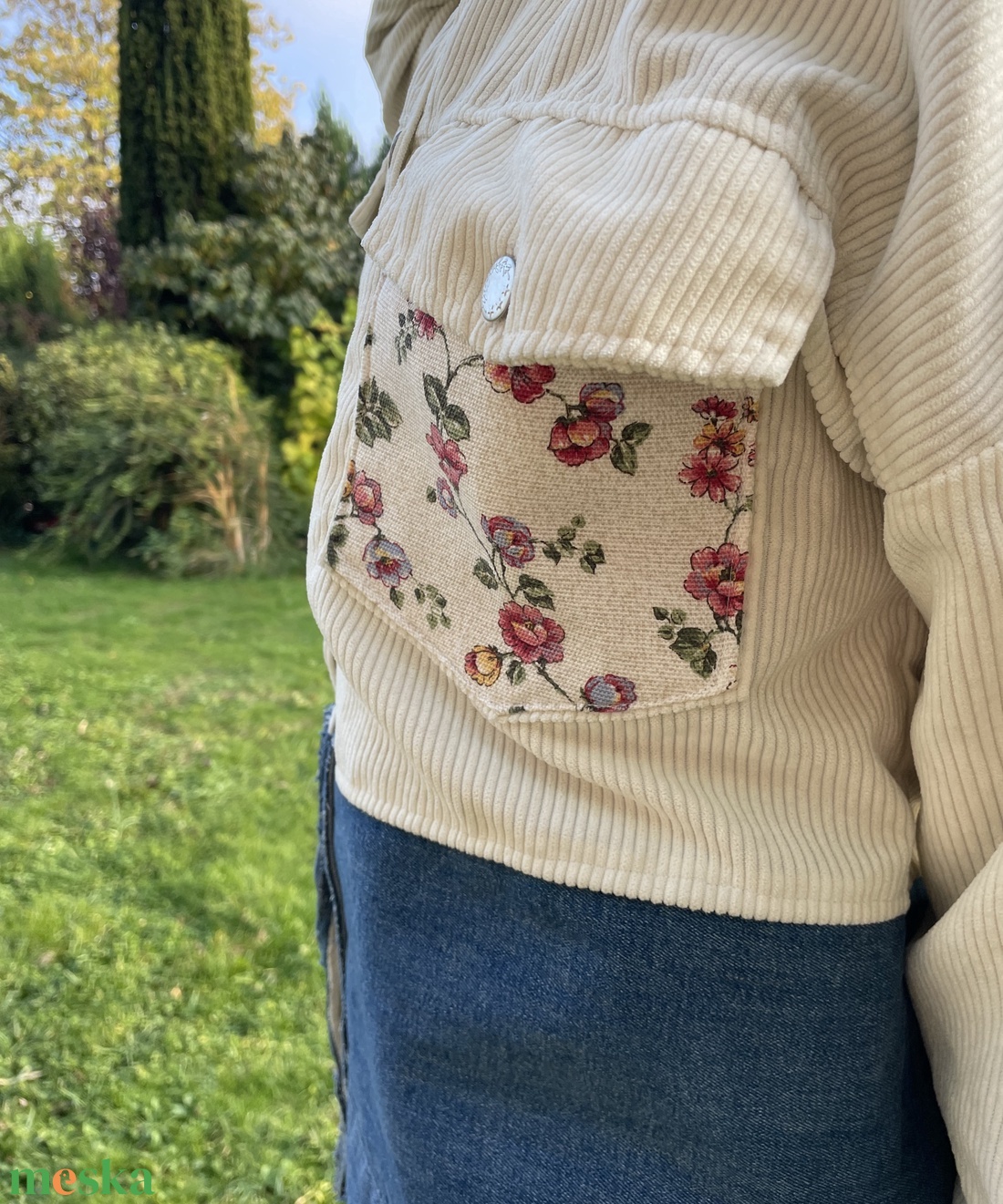 Upcycling őszi kabát - ruha & divat - női ruha - kabát - Meska.hu