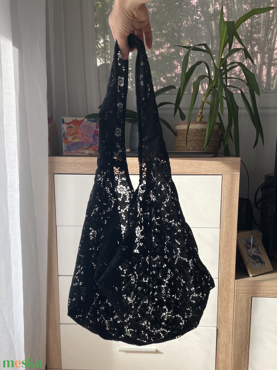 Csipke Hobo Bag - táska & tok - bevásárlás & shopper táska - shopper, textiltáska, szatyor - Meska.hu