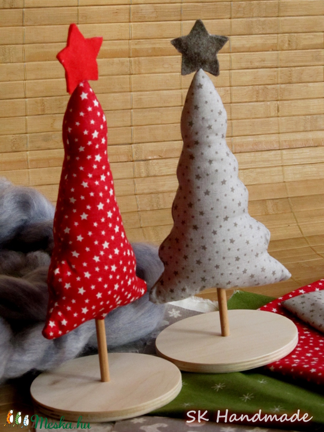 Textil karácsonyfa talppal -  - Meska.hu