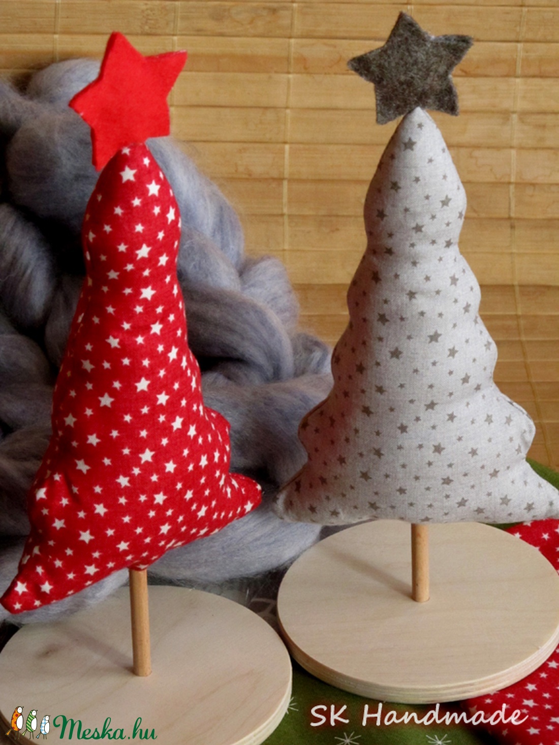 Textil karácsonyfa talppal -  - Meska.hu