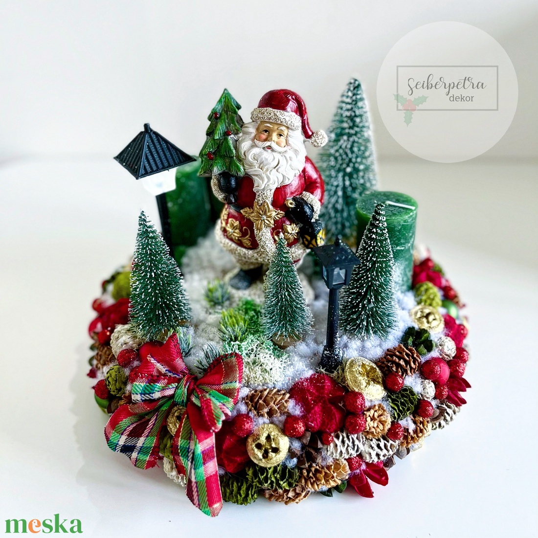 Télapós adventi koszorú, klasszikus színvilág - karácsony - adventi díszek - adventi koszorú - Meska.hu Télapós adventi koszorú, klasszikus színvilág - karácsony - adventi díszek - adventi koszorú - Meska.hu