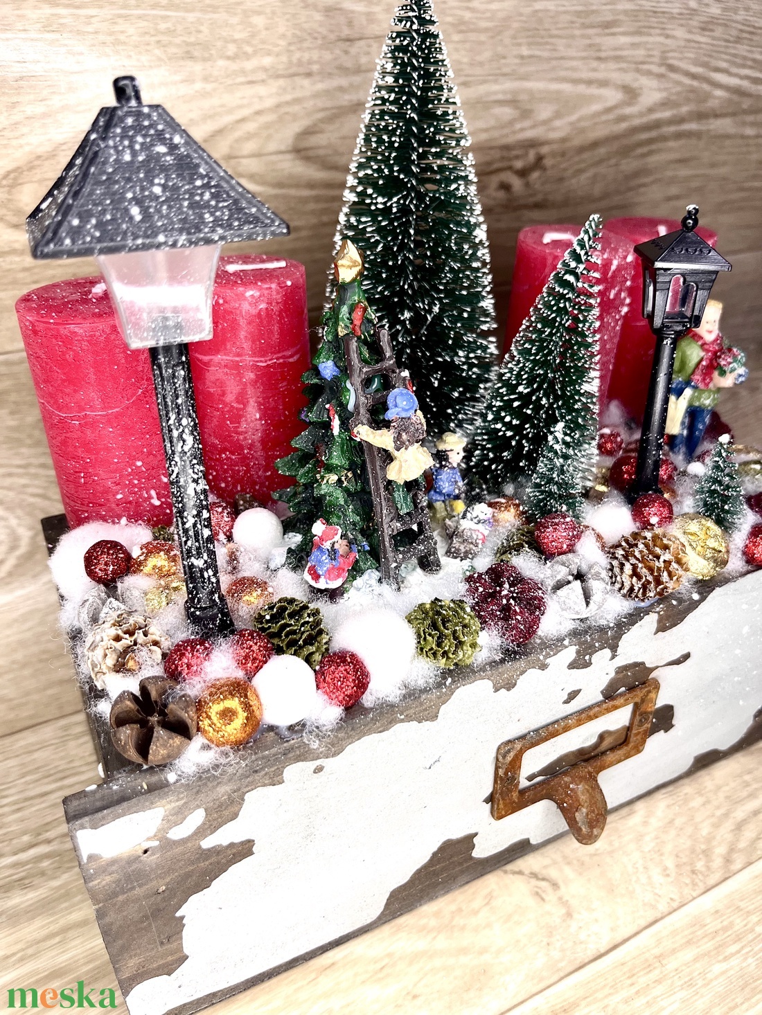 Adventi asztaldísz fiókba zárva - karácsony - adventi díszek - adventi koszorú - Meska.hu Adventi asztaldísz fiókba zárva - karácsony - adventi díszek - adventi koszorú - Meska.hu
