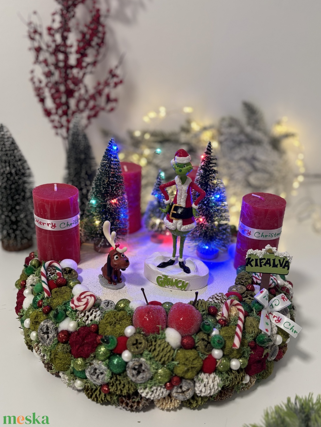 Grincs adventi koszorú - karácsony - adventi díszek - adventi koszorú - Meska.hu Grincs adventi koszorú - karácsony - adventi díszek - adventi koszorú - Meska.hu