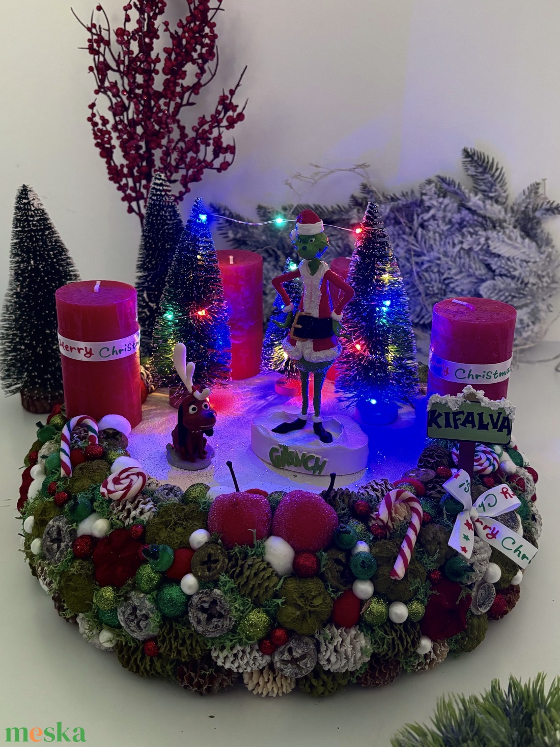Grincs adventi koszorú - karácsony - adventi díszek - adventi koszorú - Meska.hu Grincs adventi koszorú - karácsony - adventi díszek - adventi koszorú - Meska.hu