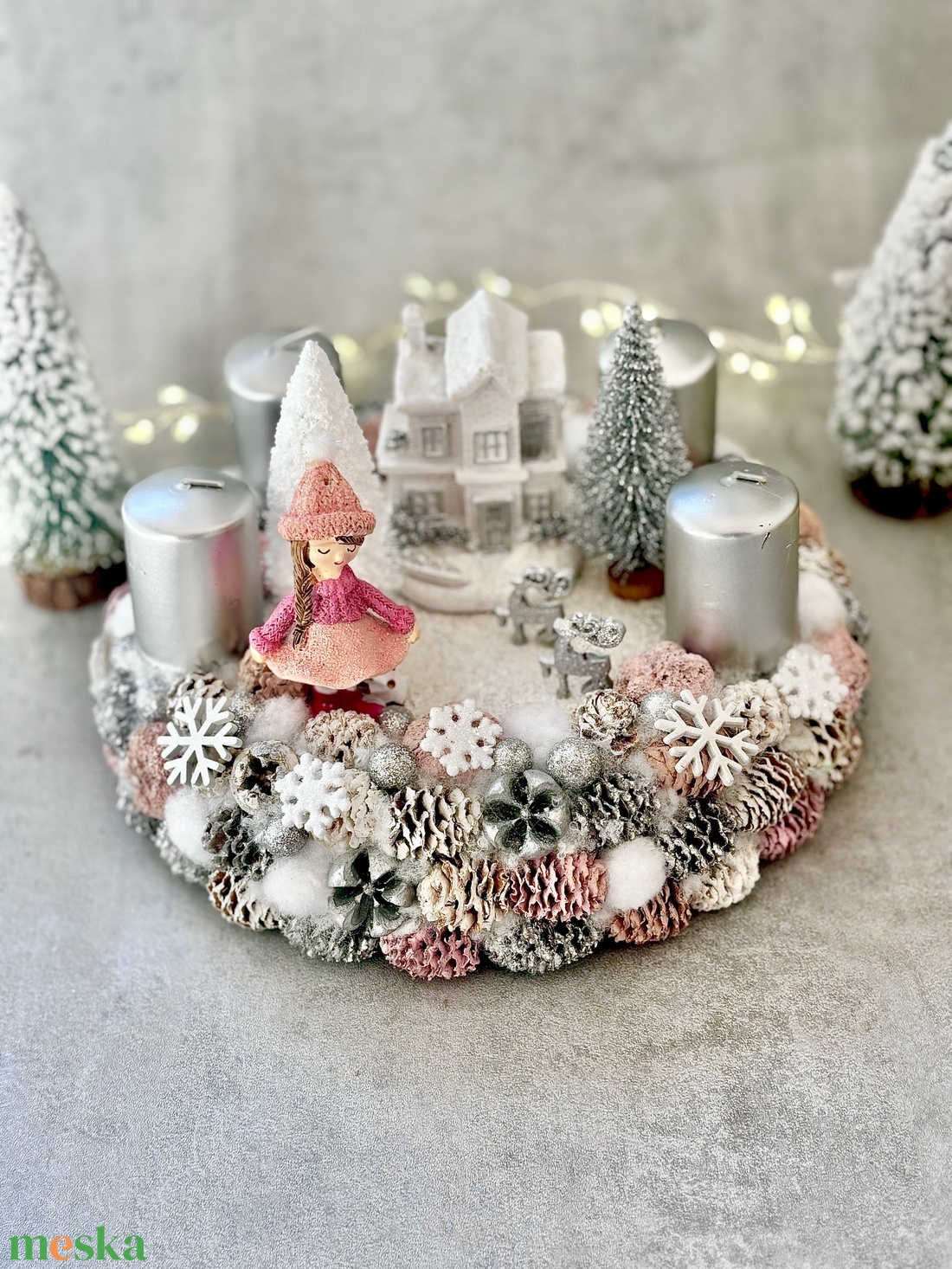 Téli táj adventi koszorú - karácsony - adventi díszek - adventi koszorú - Meska.hu Téli táj adventi koszorú - karácsony - adventi díszek - adventi koszorú - Meska.hu