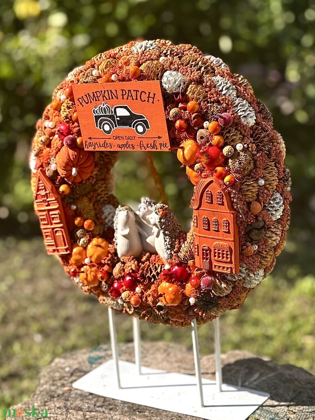 Sünis, őszi ajtódísz - otthon & életmód - dekoráció - ajtó- és ablak dekoráció - ajtódísz & kopogtató - Meska.hu