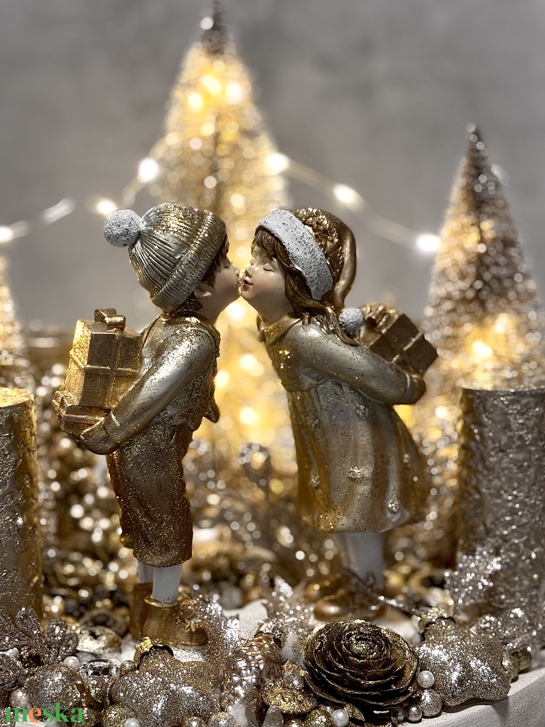 Adventi tál, pezsgő színvilág - karácsony - adventi díszek - adventi koszorú - Meska.hu