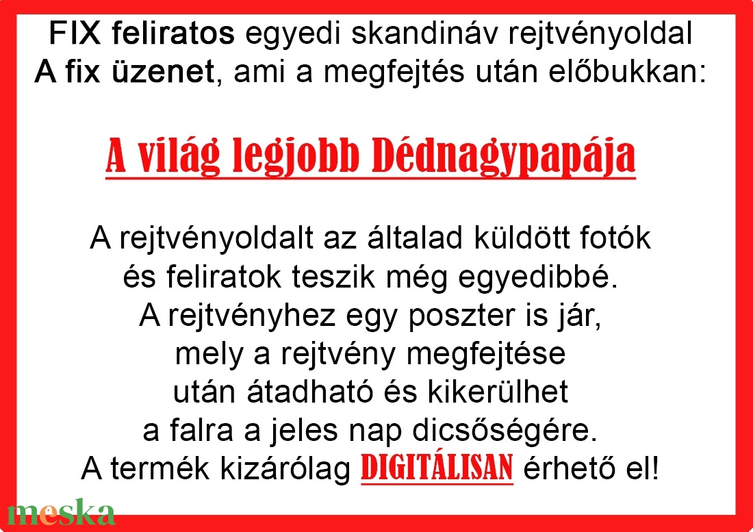 Skandináv keresztrejtvény fix feliratos titkos üzenet nagypapa dédnagypapa születésnap szülinap névnap különleges vicces - otthon & életmód - dekoráció - kép & falikép - poszter - Meska.hu Skandináv keresztrejtvény fix feliratos titkos üzenet nagypapa dédnagypapa születésnap szülinap névnap különleges vicces - otthon & életmód - dekoráció - kép & falikép - poszter - Meska.hu