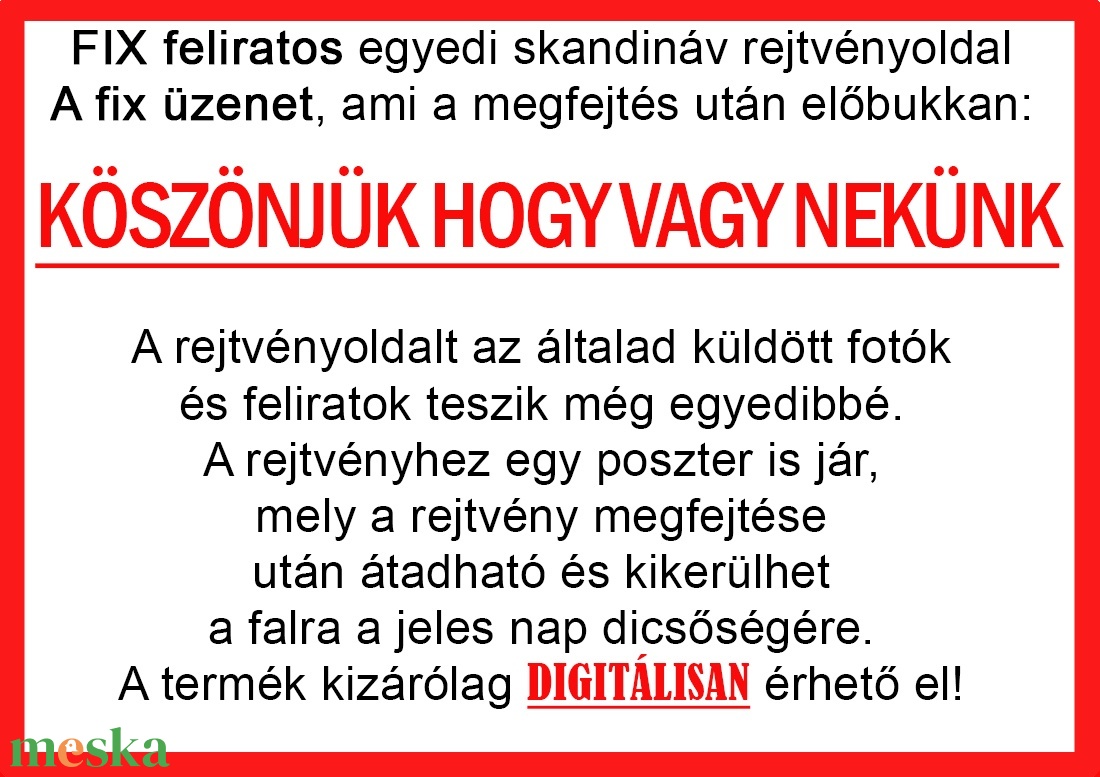 Skandináv keresztrejtvény fix feliratos titkos üzenet papának mamának nagyinak apának anyának szülinap különleges vicces - otthon & életmód - dekoráció - kép & falikép - poszter - Meska.hu Skandináv keresztrejtvény fix feliratos titkos üzenet papának mamának nagyinak apának anyának szülinap különleges vicces - otthon & életmód - dekoráció - kép & falikép - poszter - Meska.hu