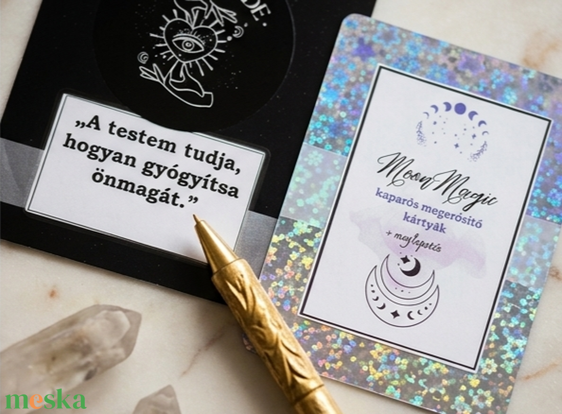 Moon Magic - kaparós  megerősítő kártyák - otthon & életmód - papír, írószer - egyedi szerkesztés - Meska.hu