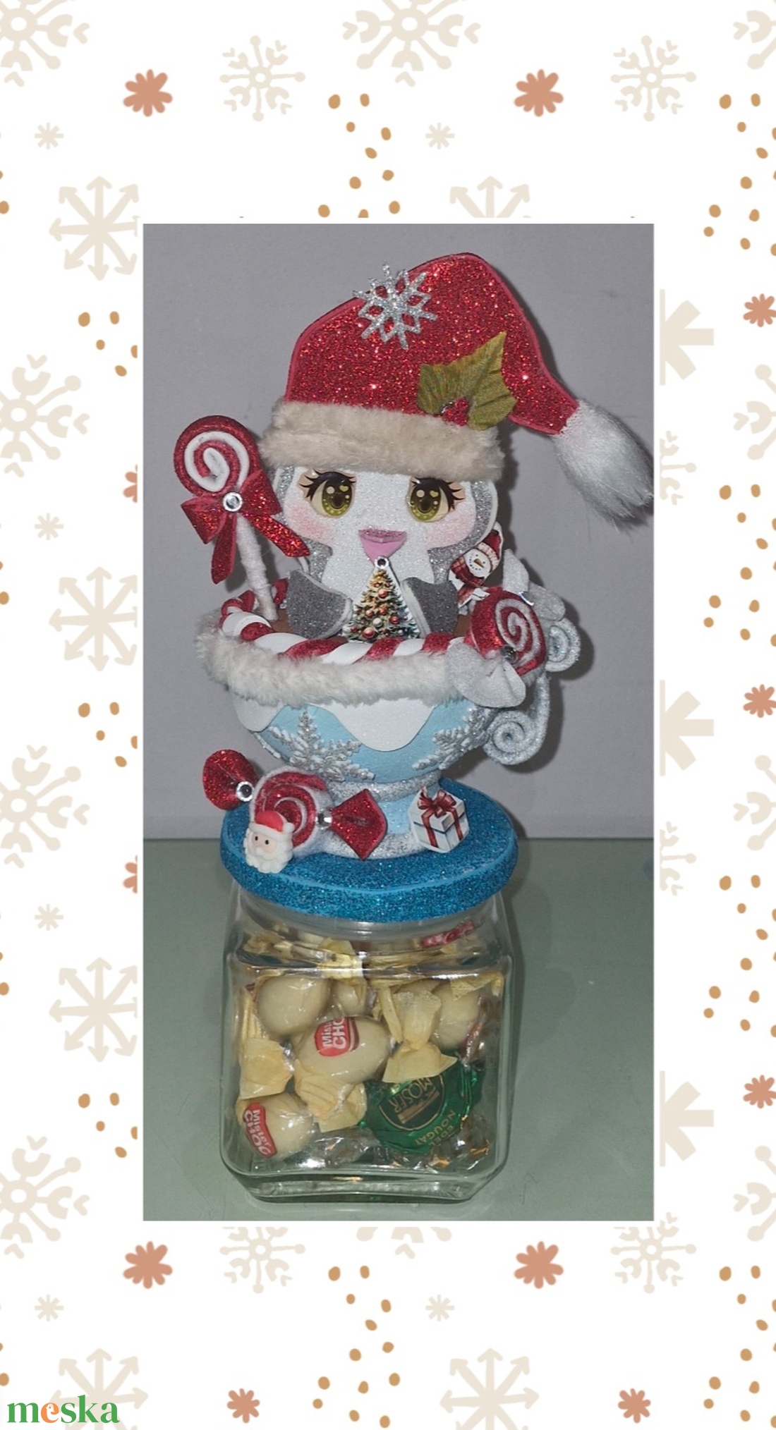 Karácsonyi pingvin - karácsony - karácsonyi lakásdekoráció - karácsonyi lakásdíszek - Meska.hu