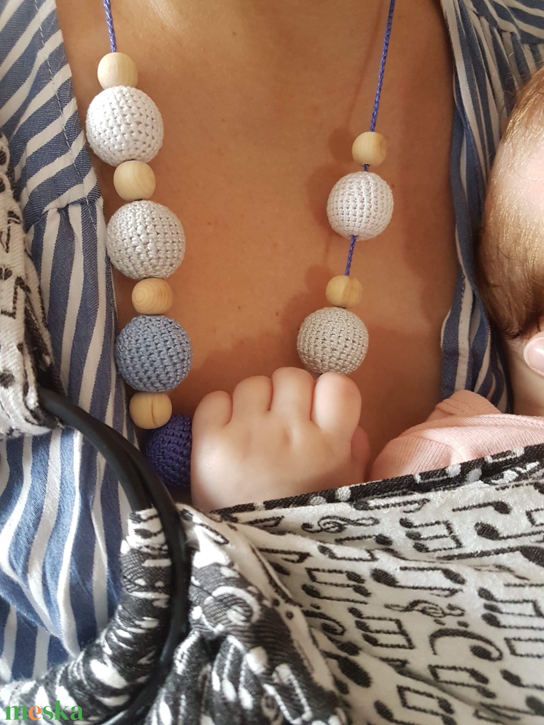Baba-mama nyaklánc, rágcsalánc - kékes - ékszer - nyaklánc - bogyós nyaklánc - Meska.hu Baba-mama nyaklánc, rágcsalánc - kékes - ékszer - nyaklánc - bogyós nyaklánc - Meska.hu