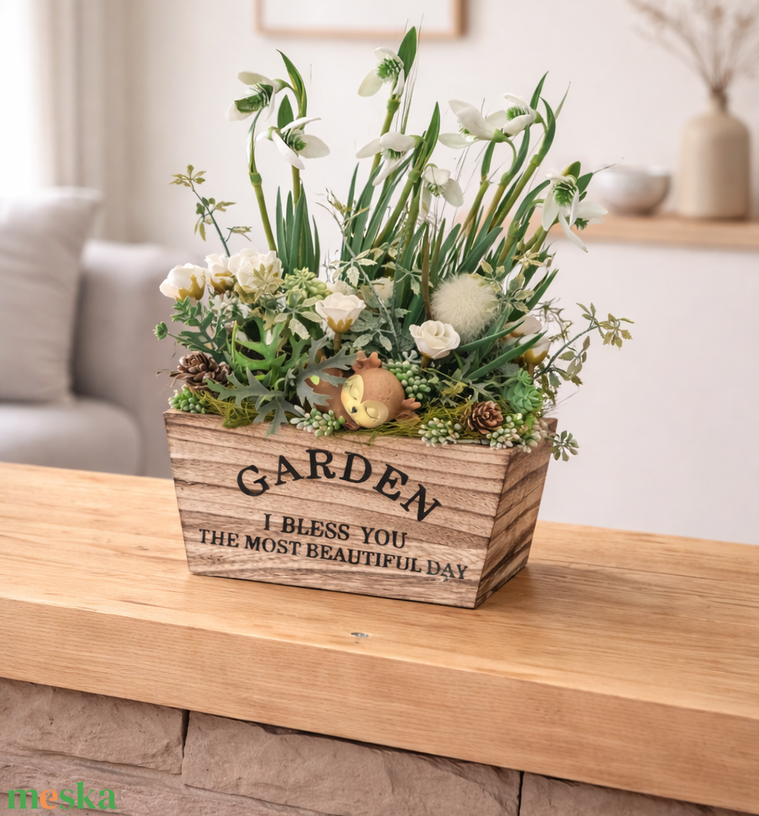 Hóvirágos tavaszi dísz - otthon & életmód - dekoráció - asztal és polc dekoráció - asztaldísz - Meska.hu