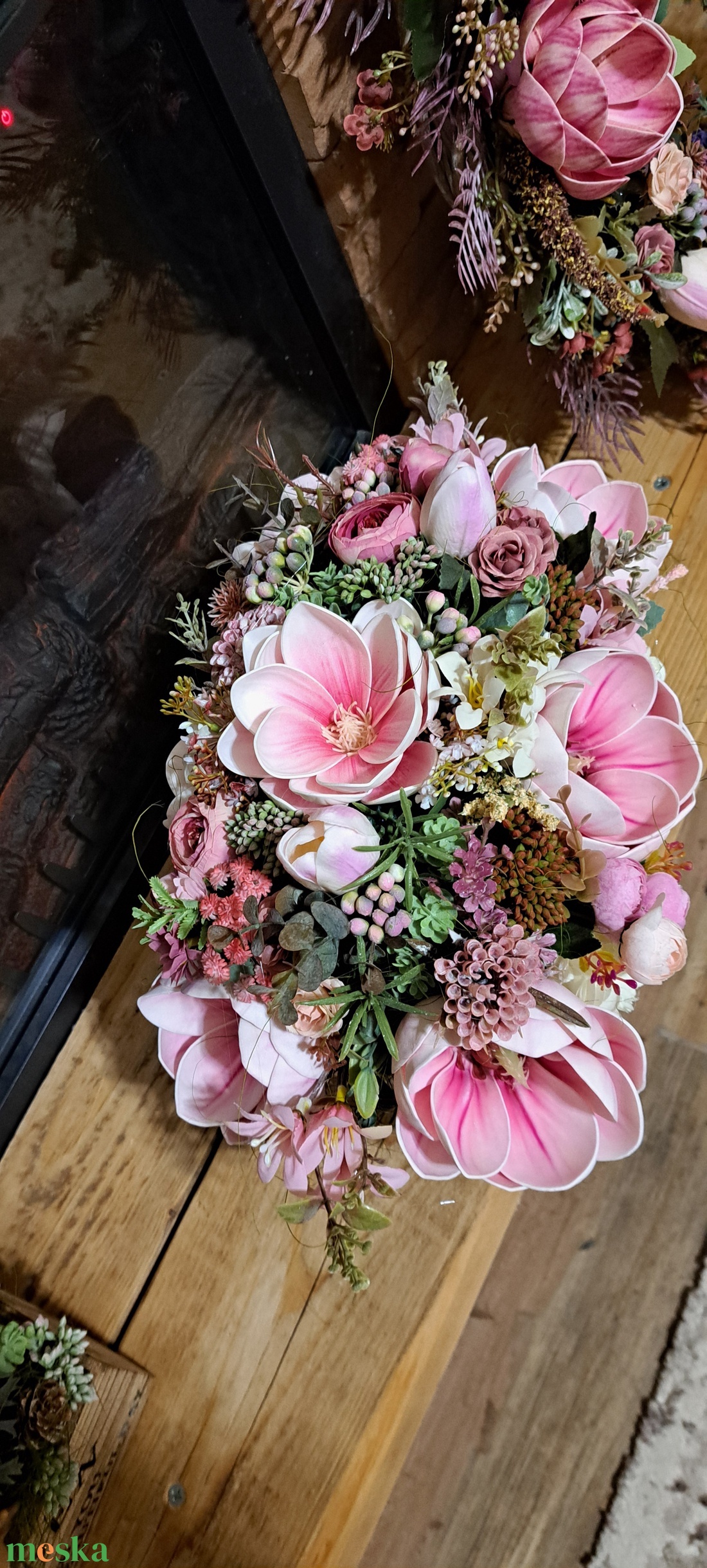 Magnóliás asztaldísz - otthon & életmód - dekoráció - asztal és polc dekoráció - asztaldísz - Meska.hu