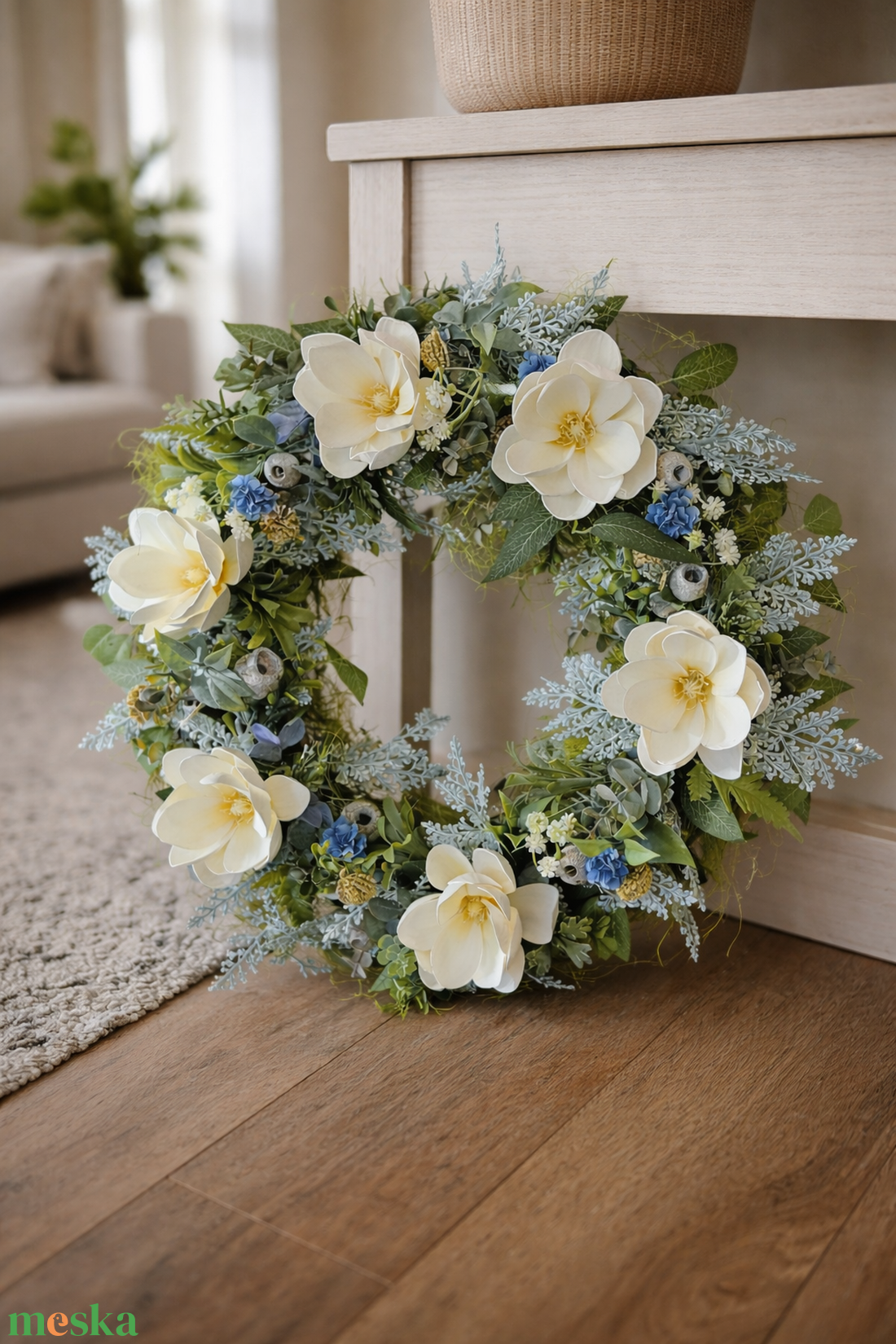 Magnóliás ajtódísz - otthon & életmód - dekoráció - ajtó- és ablak dekoráció - ajtódísz & kopogtató - Meska.hu