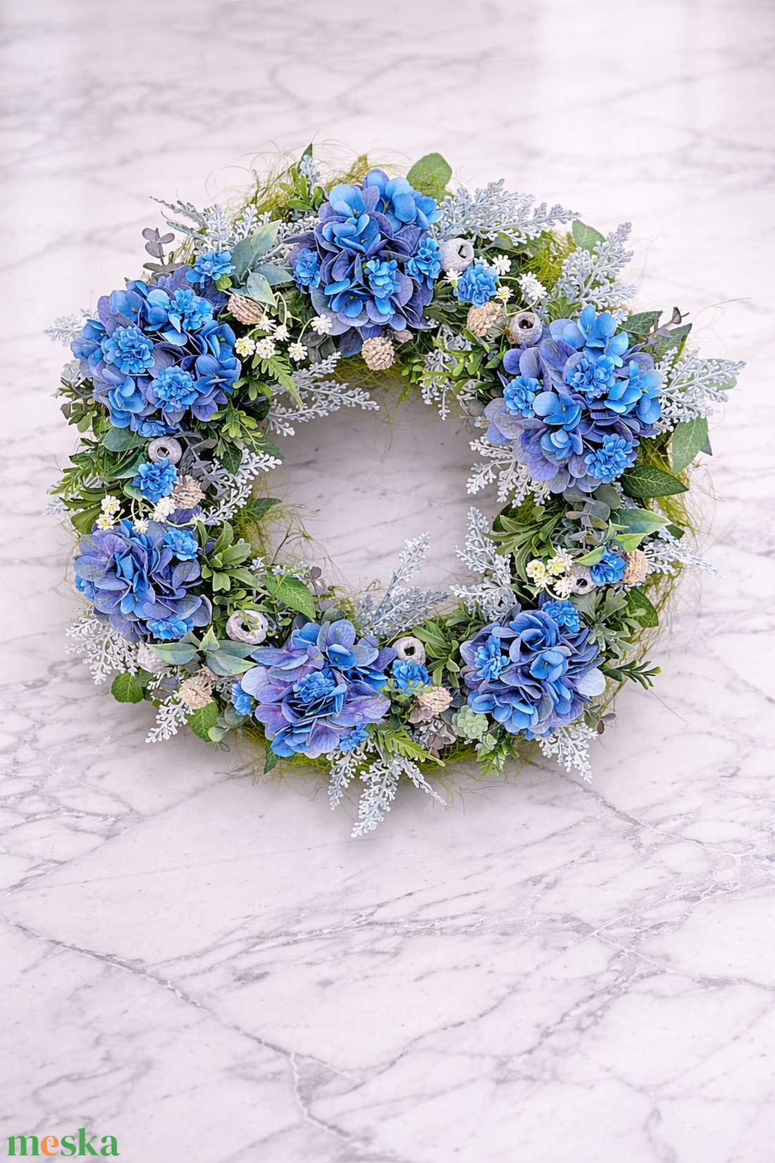 Hatalmas hortenziás ajtódísz - otthon & életmód - dekoráció - ajtó- és ablak dekoráció - ajtódísz & kopogtató - Meska.hu