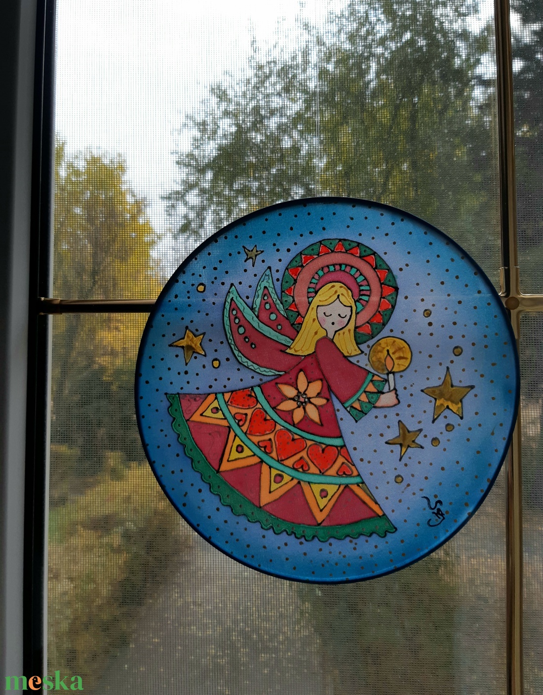 Karácsonyi angyal gyertyával selyem ablakkép - karácsony - karácsonyi lakásdekoráció - karácsonyi ablakdíszek, ablakmatricák - Meska.hu Karácsonyi angyal gyertyával selyem ablakkép - karácsony - karácsonyi lakásdekoráció - karácsonyi ablakdíszek, ablakmatricák - Meska.hu