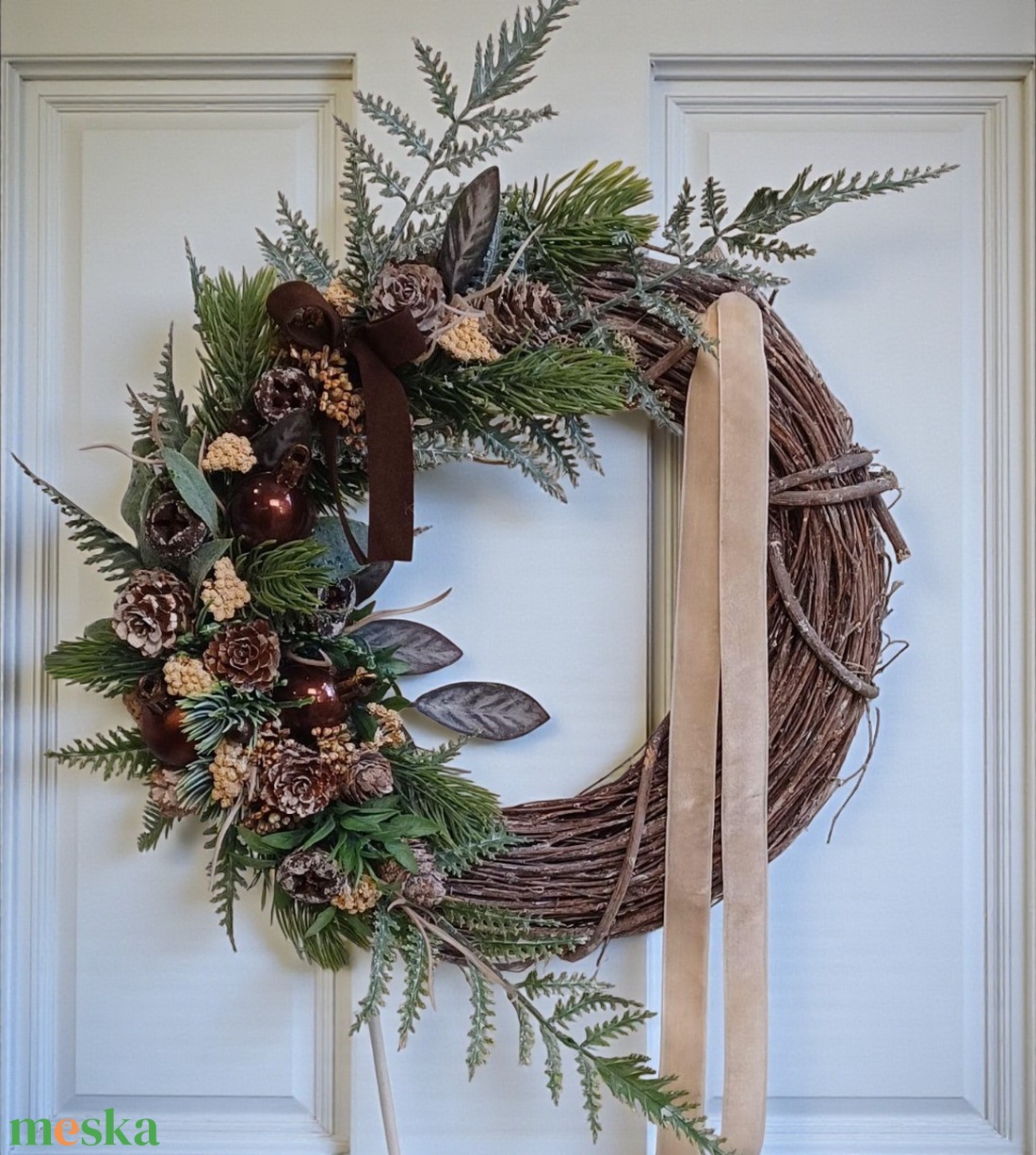 Karácsonyi ajtódÍsz - karácsony - adventi díszek - adventi ajtódísz - Meska.hu