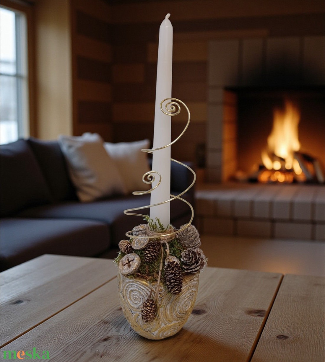 Karácsonyi asztaldÍsz - karácsony - adventi díszek - adventi asztaldísz - Meska.hu