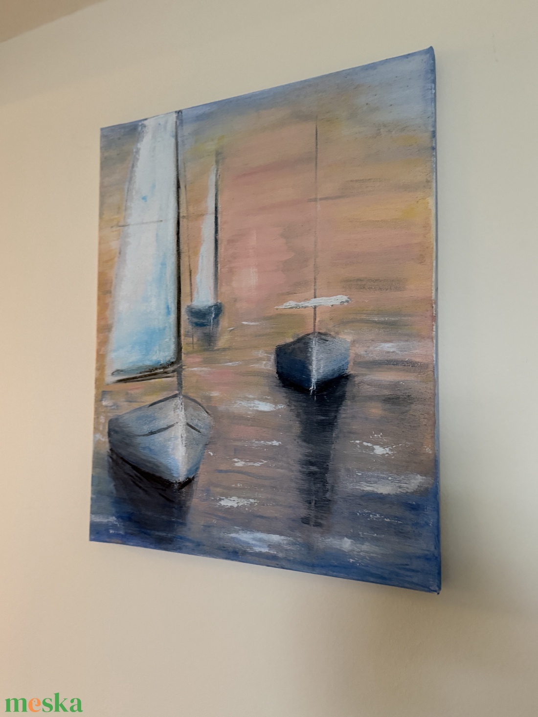 A vizen - művészet - festmény - akril - Meska.hu