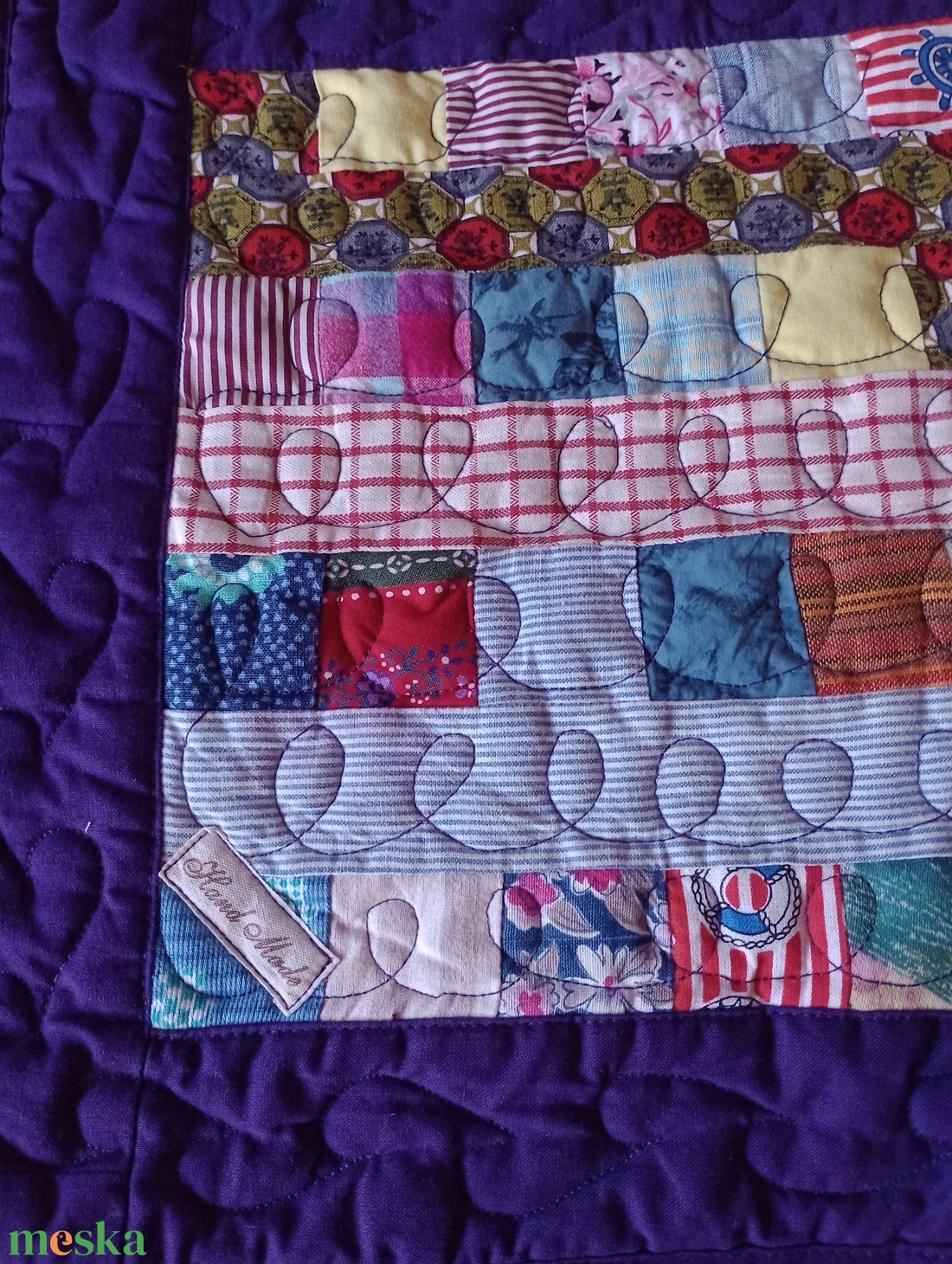 Zerowaste patchwork steppelt takaró  - otthon & életmód - lakástextil - felnőtt takaró, pléd - Meska.hu