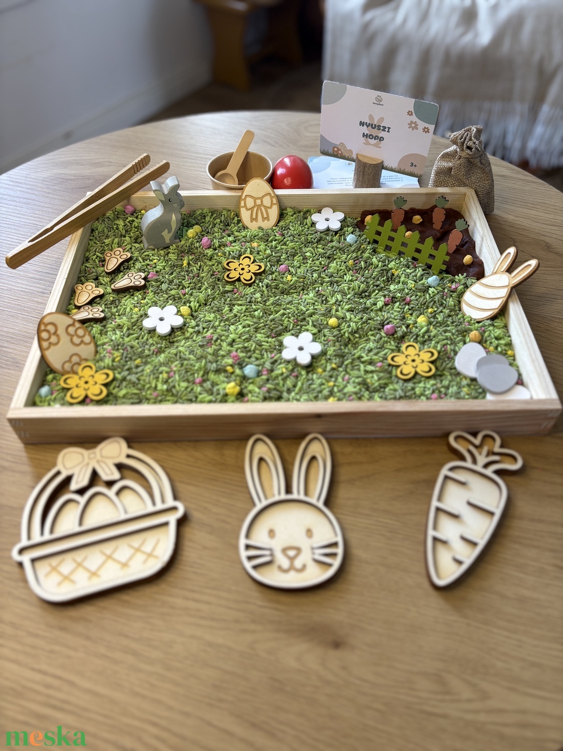 Szenzoros rizs alap Tavaszi rét - baba - mama - baba játékok - matatófal - Meska.hu