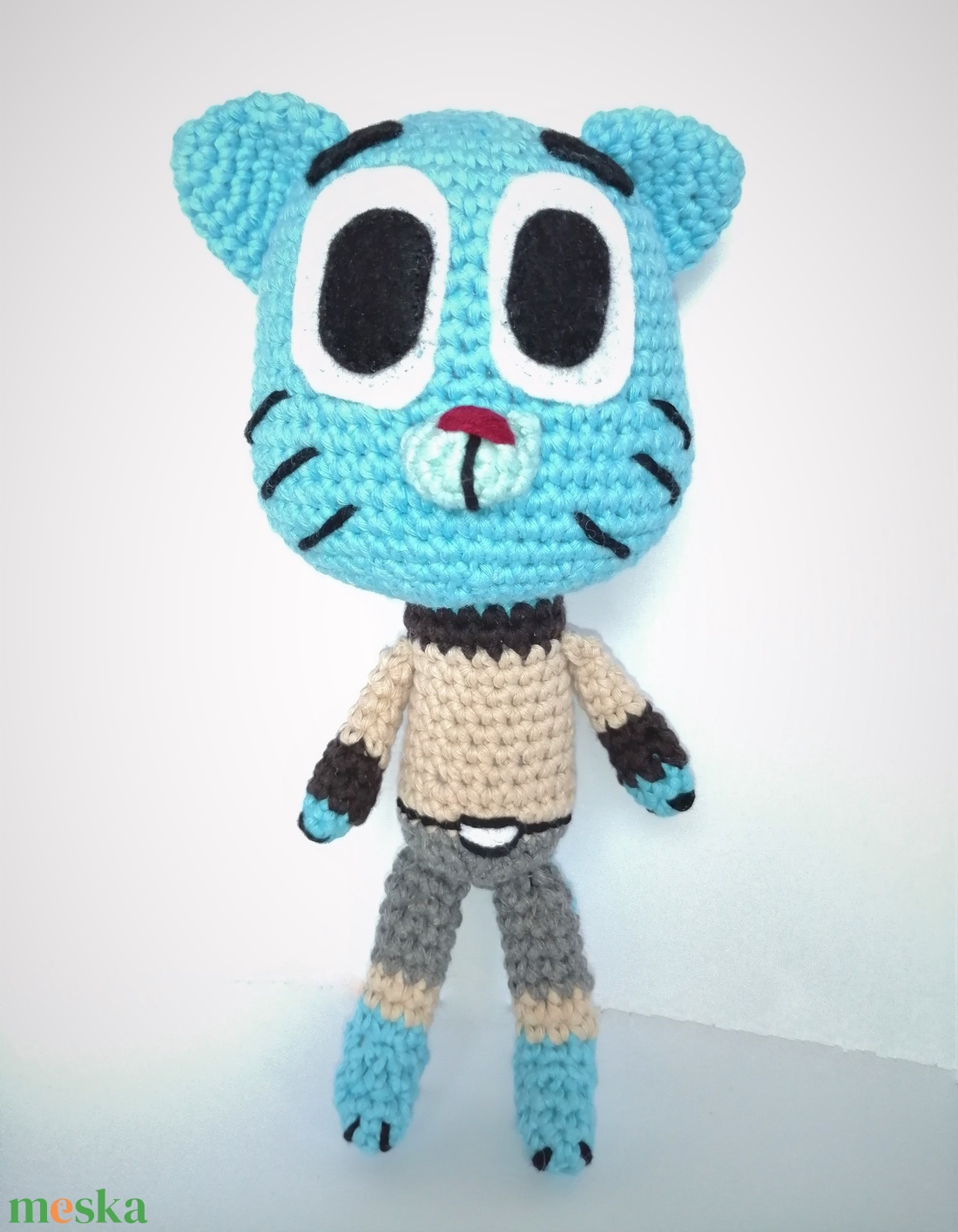 Gumball horgolt figura - játék & sport - plüssállat & játékfigura - cica - Meska.hu Gumball horgolt figura - játék & sport - plüssállat & játékfigura - cica - Meska.hu