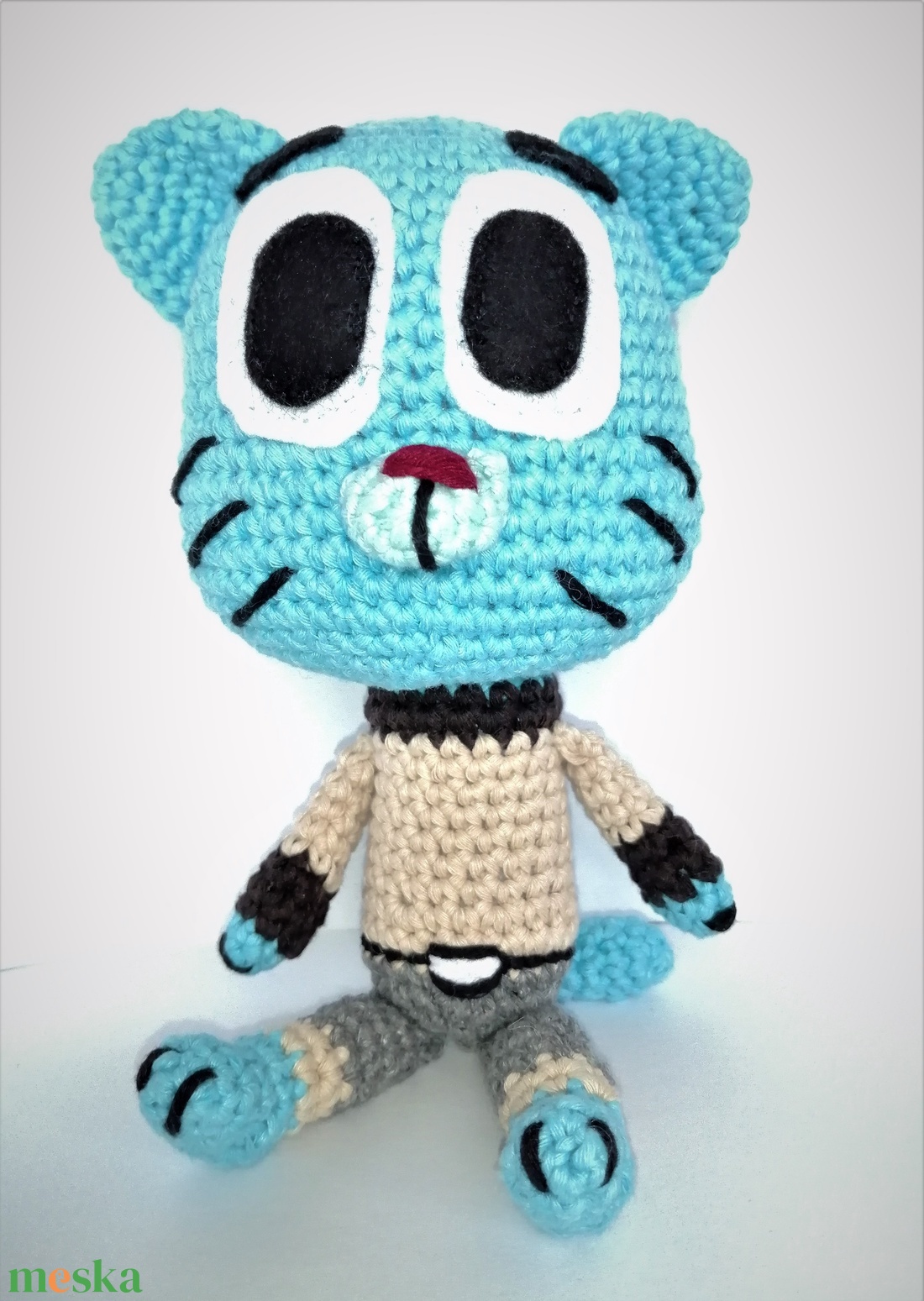 Gumball horgolt figura - játék & sport - plüssállat & játékfigura - cica - Meska.hu Gumball horgolt figura - játék & sport - plüssállat & játékfigura - cica - Meska.hu