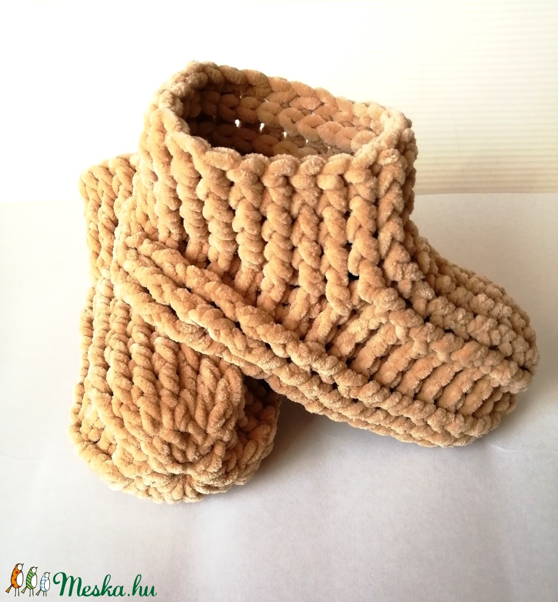 Horgolt mamusz - ruha & divat - cipő & papucs - mamusz & házicipő - Meska.hu