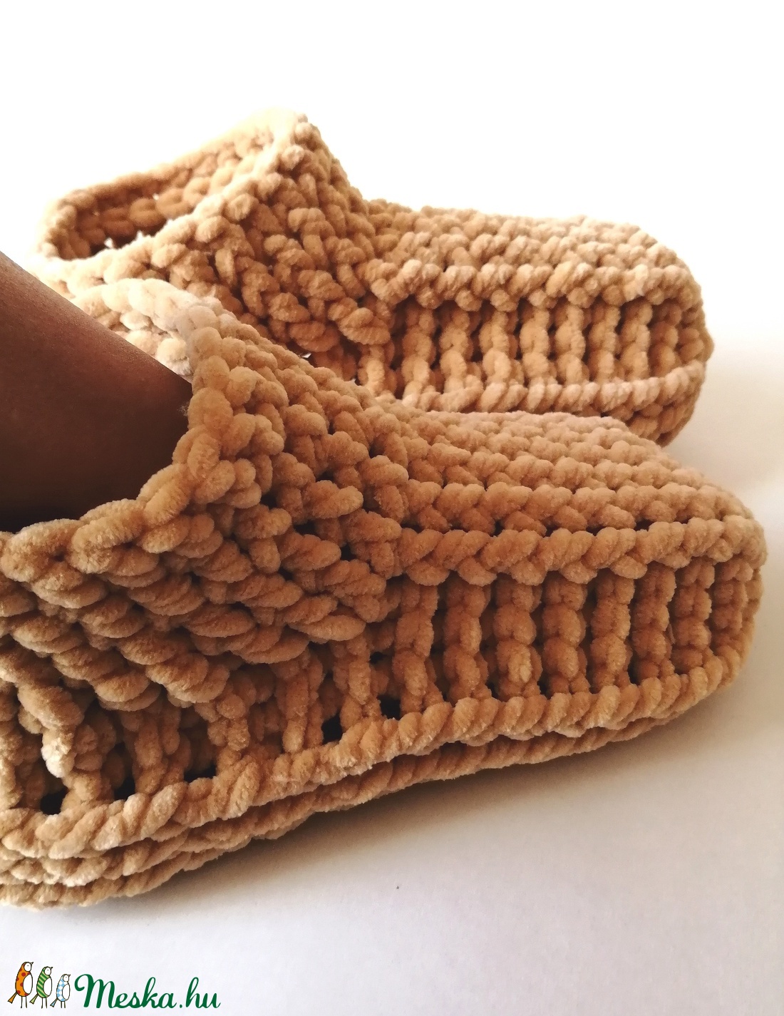 Horgolt mamusz - ruha & divat - cipő & papucs - mamusz & házicipő - Meska.hu