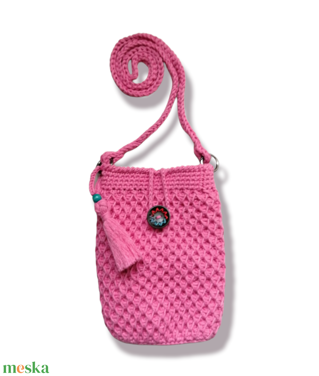 'Barbie' horgolt mobiltelefon tartó  - táska & tok - pénztárca & más tok - telefontok - Meska.hu