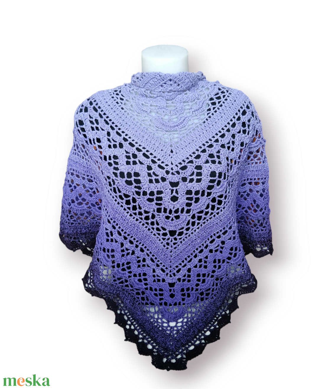 Színátmenetes fonalból horgolt kendő - Lady Lavender - ruha & divat - sál, sapka, kendő - kendő - Meska.hu Színátmenetes fonalból horgolt kendő - Lady Lavender - ruha & divat - sál, sapka, kendő - kendő - Meska.hu