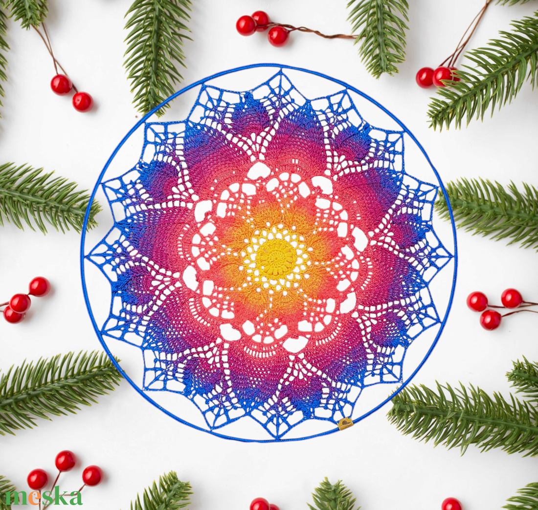 Horgolt mandala - 60 cm átmérő - otthon & életmód - dekoráció - spiritualitás - mandala - Meska.hu Horgolt mandala - 60 cm átmérő - otthon & életmód - dekoráció - spiritualitás - mandala - Meska.hu
