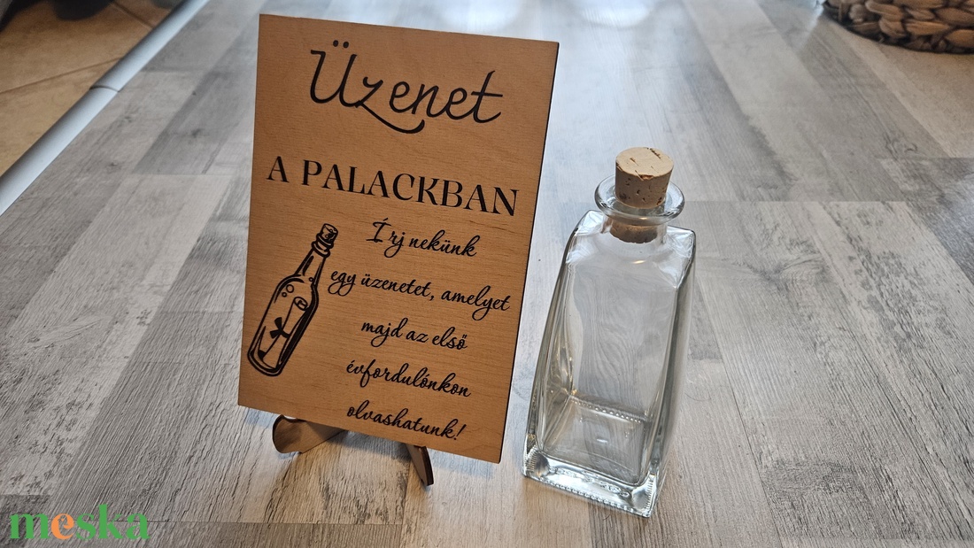 Üzenet a palackban. - esküvő - dekoráció - tábla & jelzés - Meska.hu
