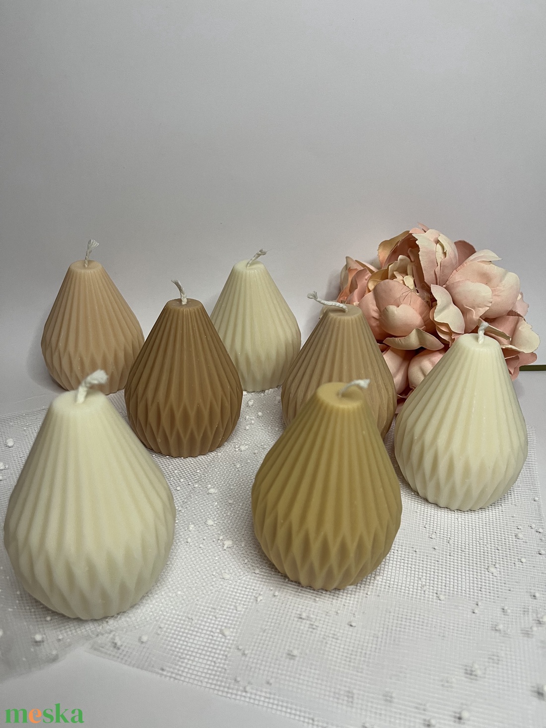 Körte alakú formagyertya  - otthon & életmód - gyertya, illat, aroma - gyertya - Meska.hu