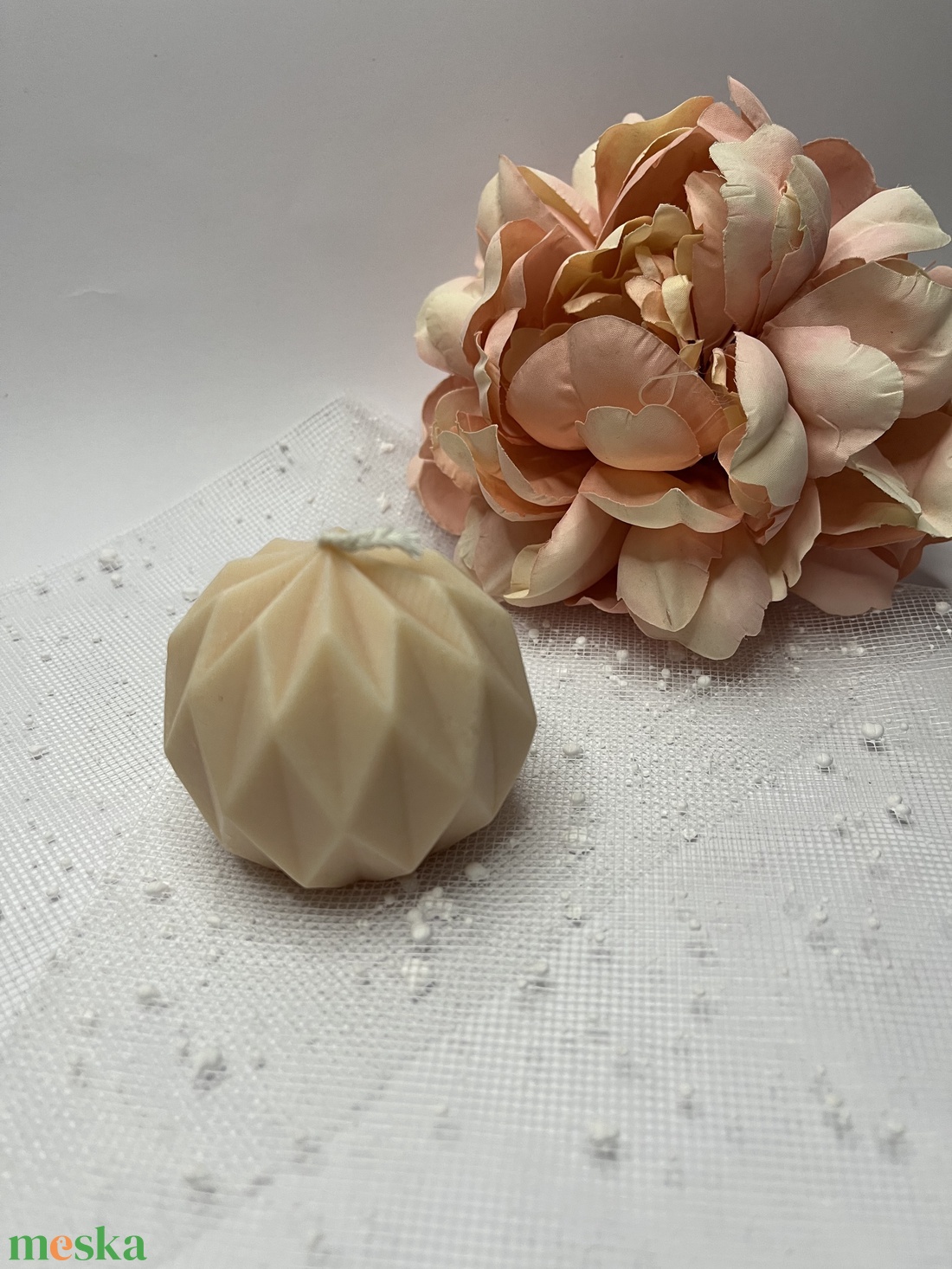 Kerek geometriai formagyertya - otthon & életmód - gyertya, illat, aroma - gyertya - Meska.hu